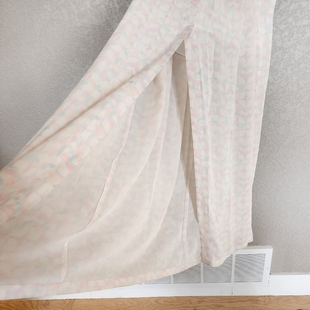 A.L.C SILK PASTEL maxi Skirt Size 2 - Picture 3 of 9